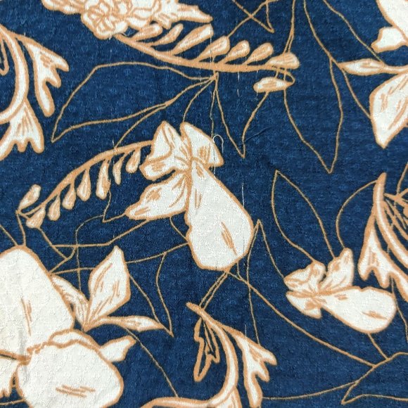 Splendid womens lined tunic ruffle cap sleeve mini dress Navy Blue Floral sz M - Picture 9 of 10